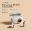 GM-321 rechargeable 32-channel RIC hearing aid with digital-display charging case