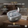 GM-322+ rechargeable RIC hearing aid with digital sound processing and charging case