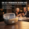 GM-322+ RIC hearing aid and charging case for distributor and wholesale product programs